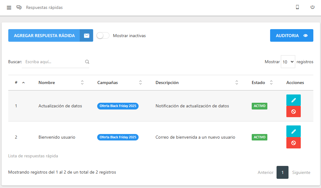 Respuestas rápidas