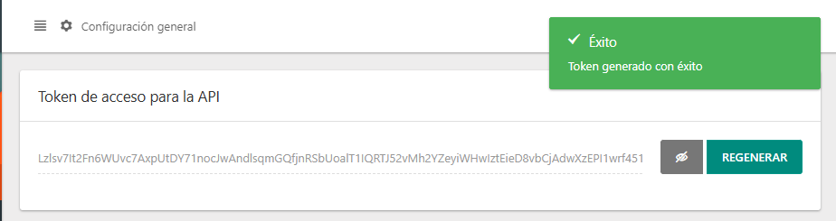 Regenerar token