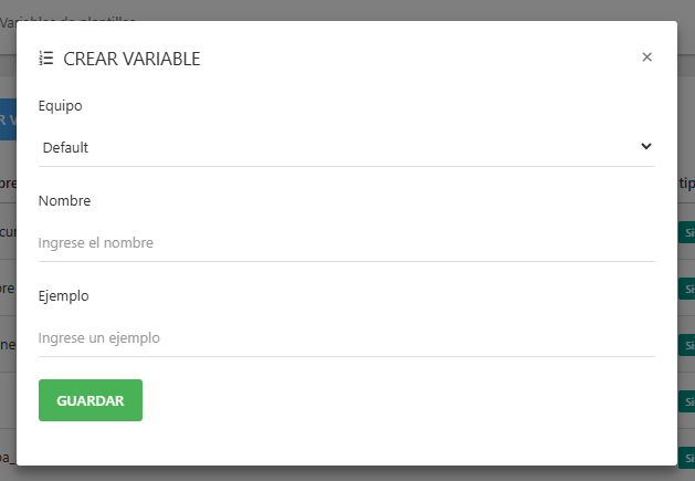 Crear variable de plantilla