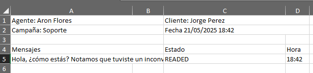 Exportar csv