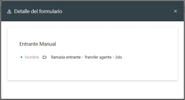 Detalle Formulario