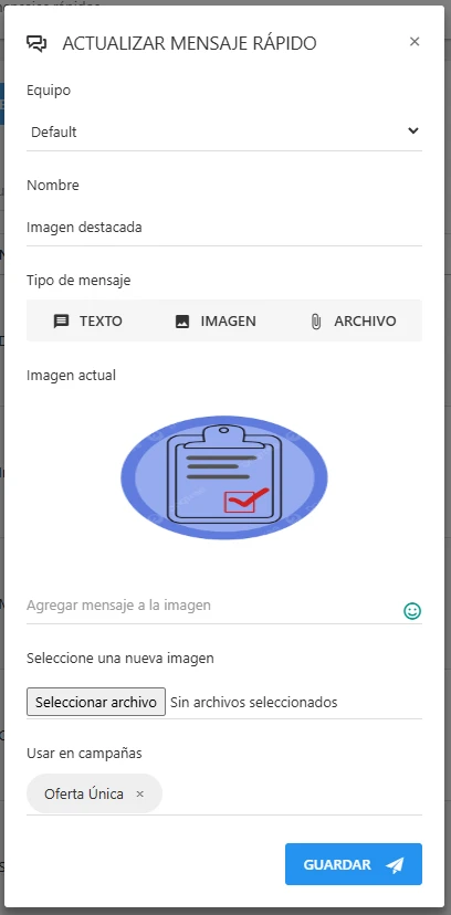 Editar mensaje rápido