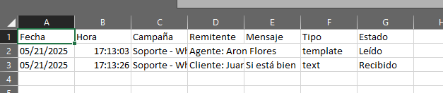 Exportar a csv