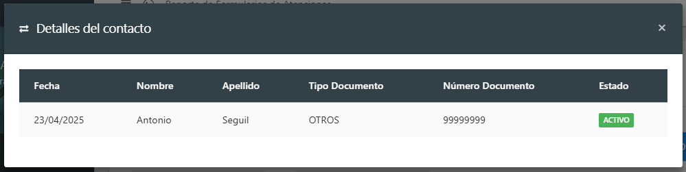 Detalle Contacto