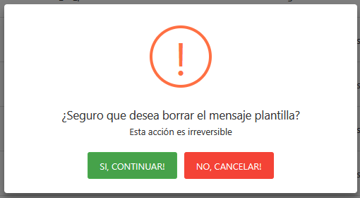 Eliminar plantilla