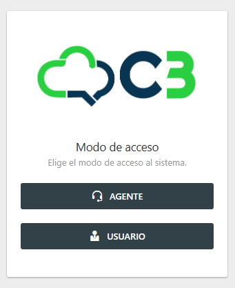 Inicio de sesión agente