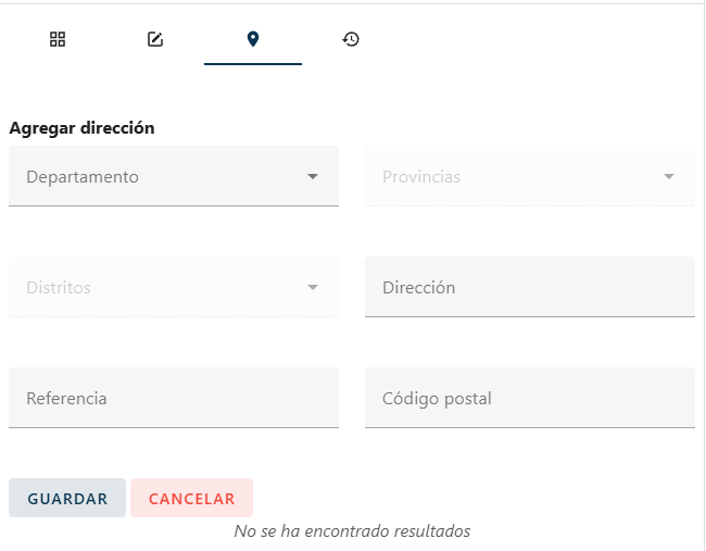 Agregar dirección
