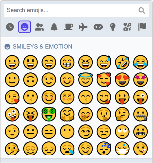 Ventana de emojis