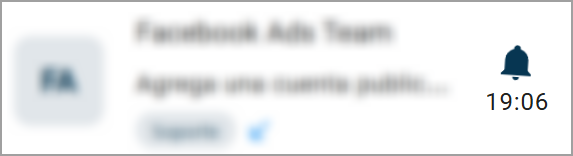 Información de la interacción como: hora o fecha y notificación de nueva interacción