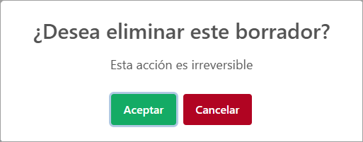 Eliminar borrador