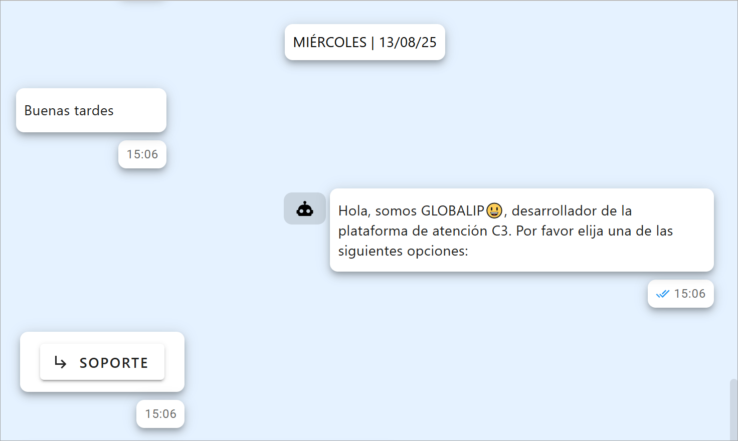 Mensajes anteriores de Messenger