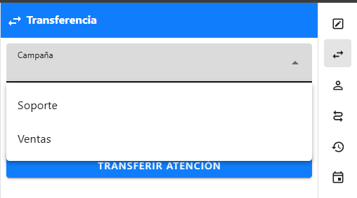 transferir atención seleccionada