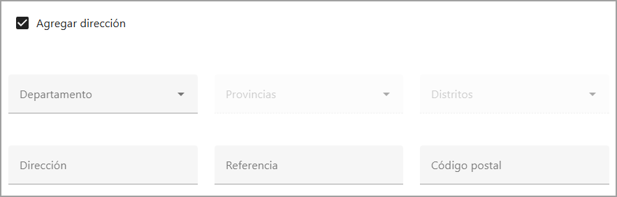 Dirección del contacto