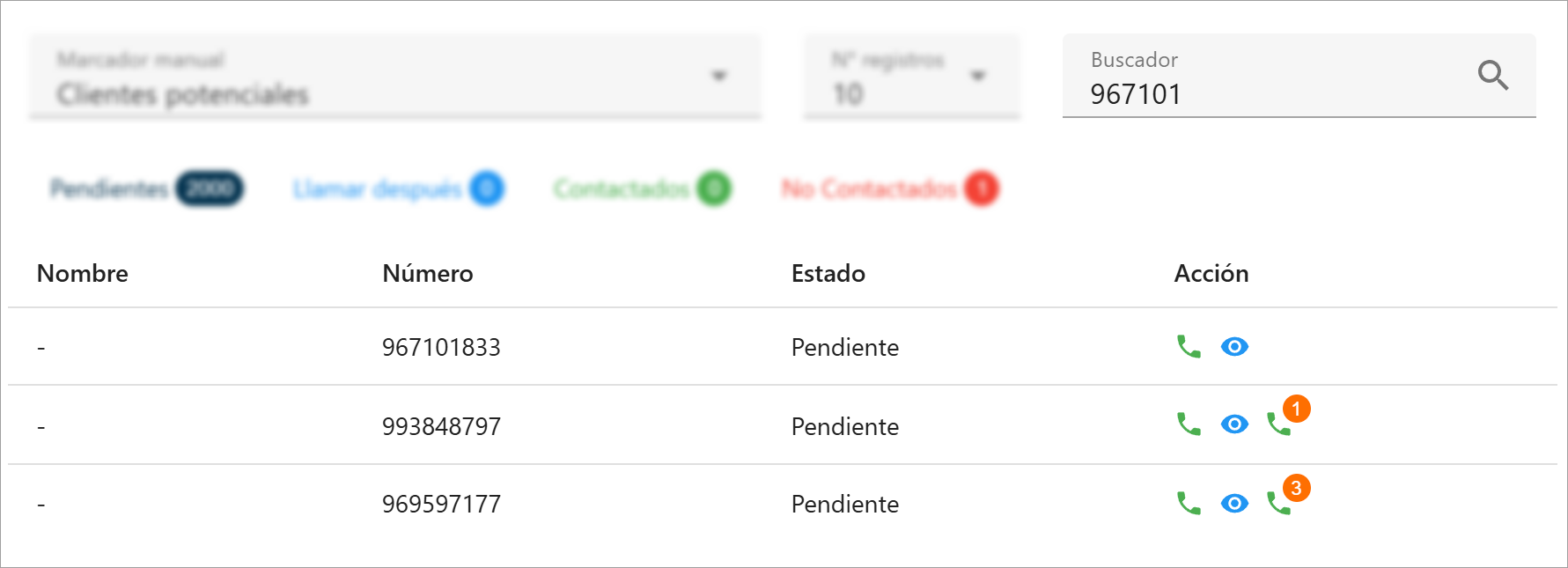 Buscador de contactos