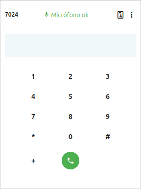 Webphone vista principal
