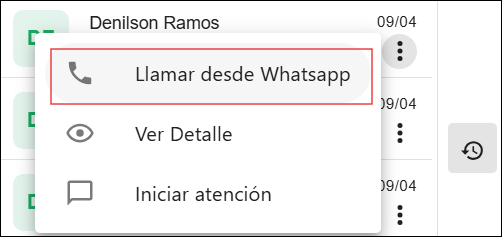 botón de llamada por WhatsApp