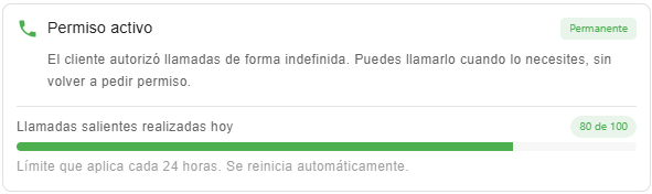 Límites de llamadas