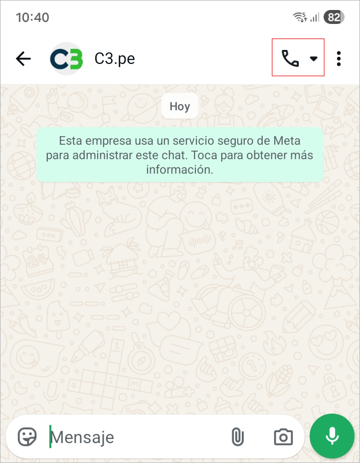 Botón de llamada de WhatsApp